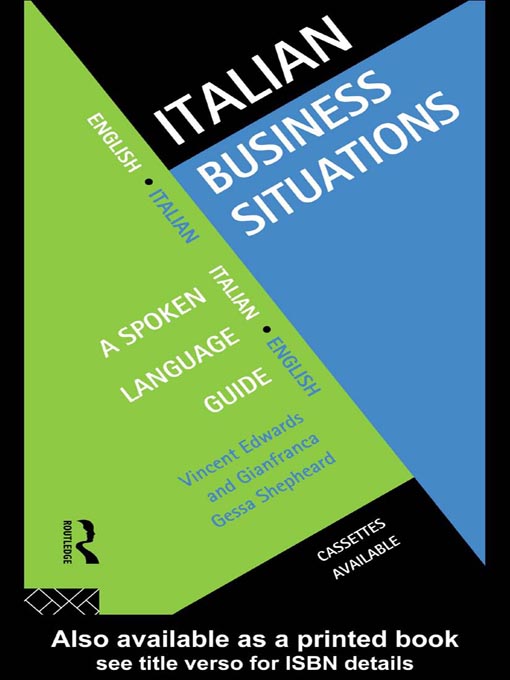Title details for Italian Business Situations by Vincent Edwards - Available